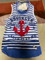 日本設計Field Glide藍色間條狗仔衫（防蚊功能）